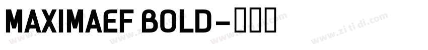 MAXIMAEF BOLD字体转换